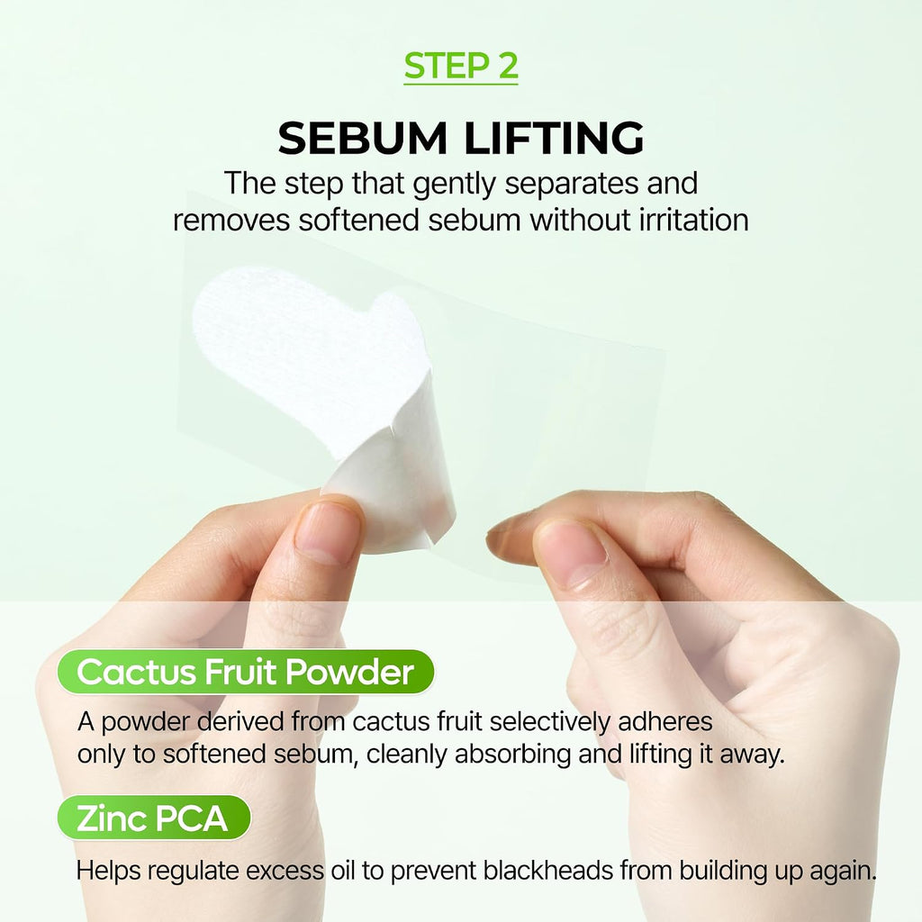 Dr.Melaxin CACTOX 3-STEP NOSE MASK PACK with AHA & PHA for Sebum Softening Pore Tightening Skin Repair 3-Step Nose Pore Pack