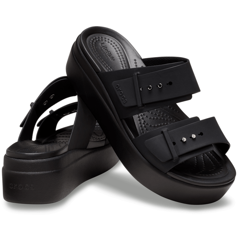 Brooklyn Buckle Low Wedge Sandal