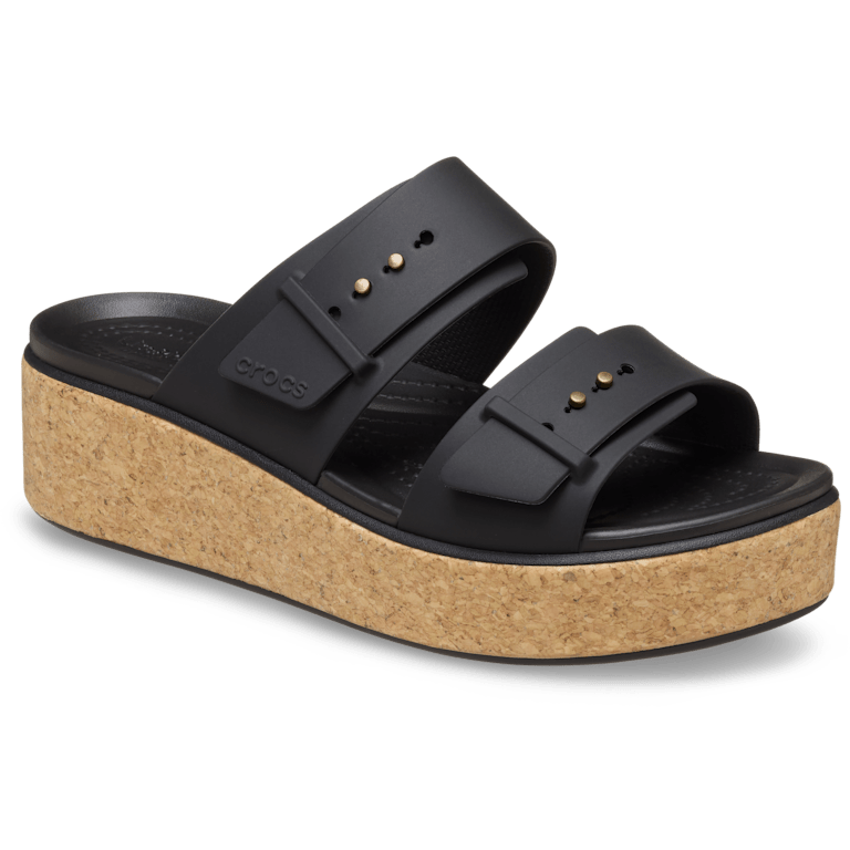 Brooklyn Buckle Low Wedge Cork Sandal