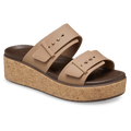 Brooklyn Buckle Low Wedge Cork Sandal
