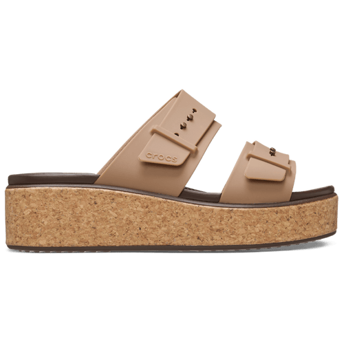 Brooklyn Buckle Low Wedge Cork Sandal