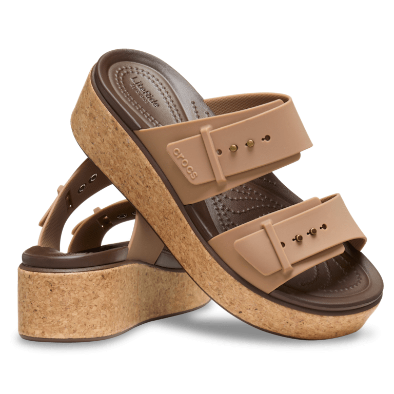 Brooklyn Buckle Low Wedge Cork Sandal