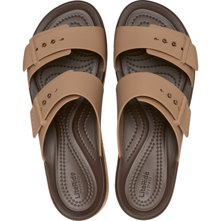 Brooklyn Buckle Low Wedge Cork Sandal