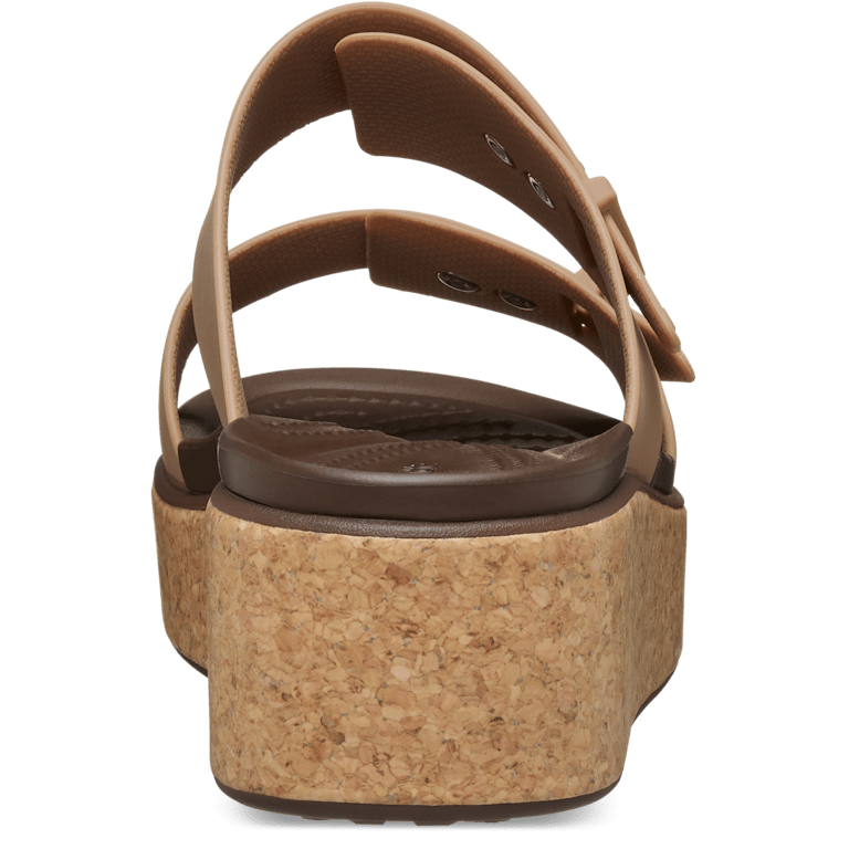 Brooklyn Buckle Low Wedge Cork Sandal
