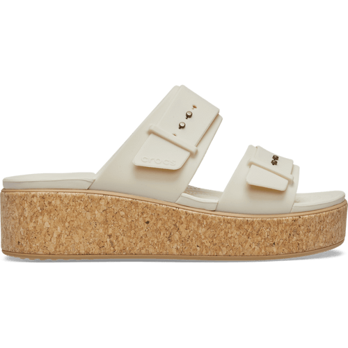 Brooklyn Buckle Low Wedge Cork Sandal